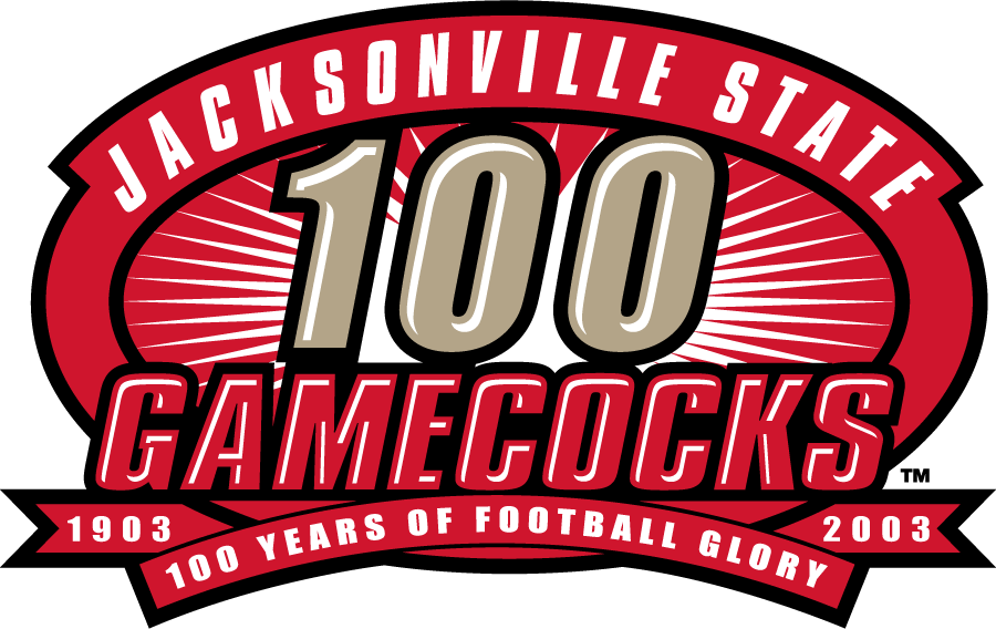 Jacksonville State Gamecocks 2003 Anniversary Logo t shirts iron on transfers
